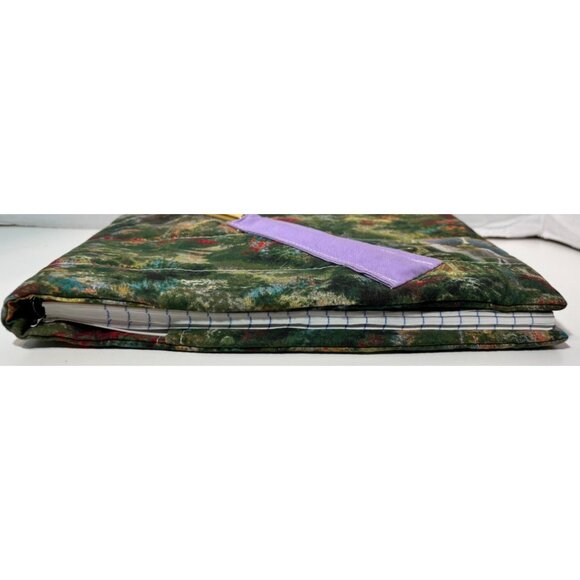 Handmade Quilted Fabric Steno Pad 6"x9" Holder Top Spiral Bound Gift - Picture 4 of 5